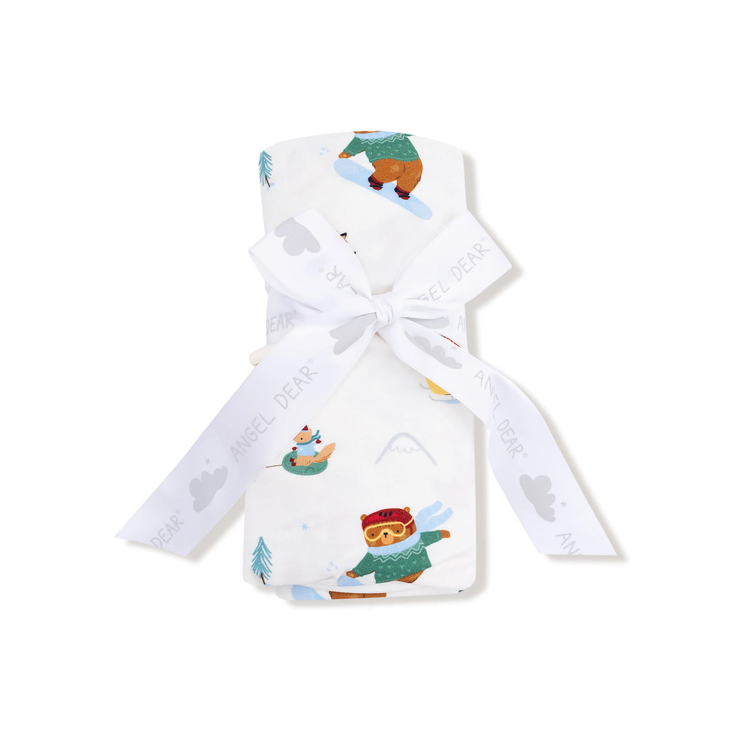 Waffle Swaddle Blanket - Winter Animal Sports Angel Dear Baby & Toddler - Swaddles & Baby Blankets