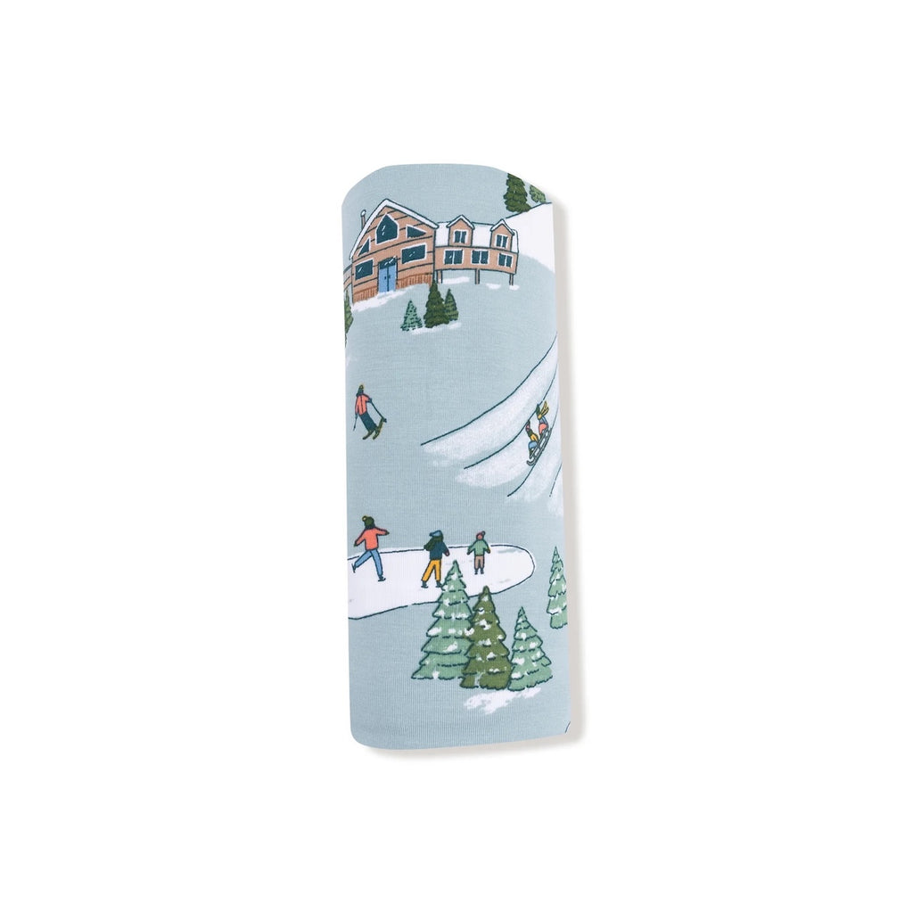 Waffle Swaddle Blanket - Winter Fun Skiers Angel Dear Baby & Toddler - Swaddles & Baby Blankets