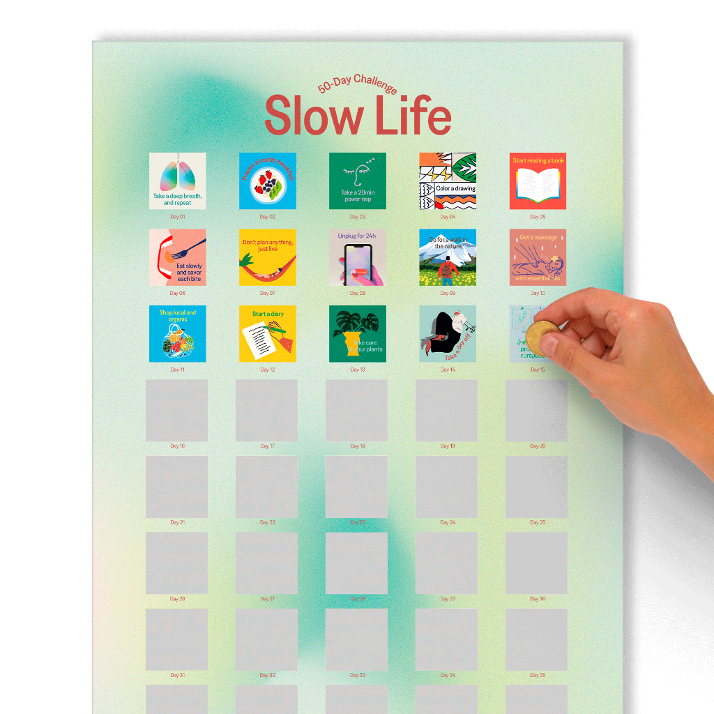 Slow Life 50-Day Challenge Scratchable Poster Another Me Home - Wall & Mantle