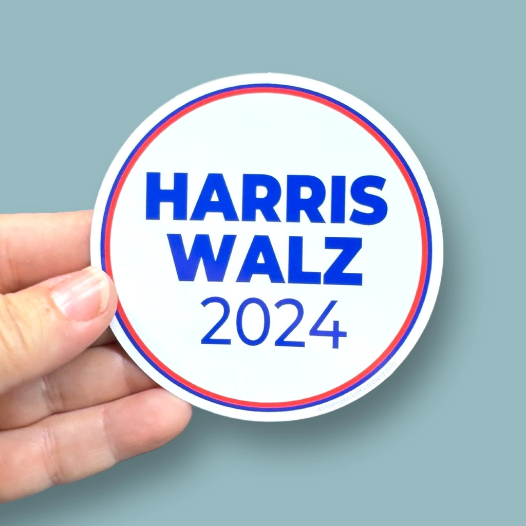 Harris Walz 2024 Round Sticker Anthem Sticker Company Impulse - Decorative Stickers