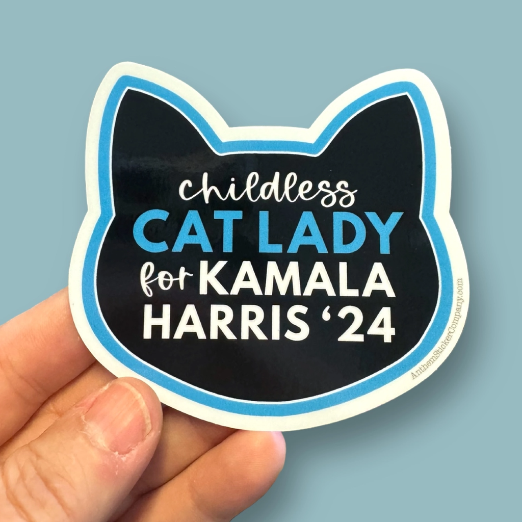 Kamala Childless Cat Lady 2024 Sticker Anthem Sticker Company Impulse - Decorative Stickers