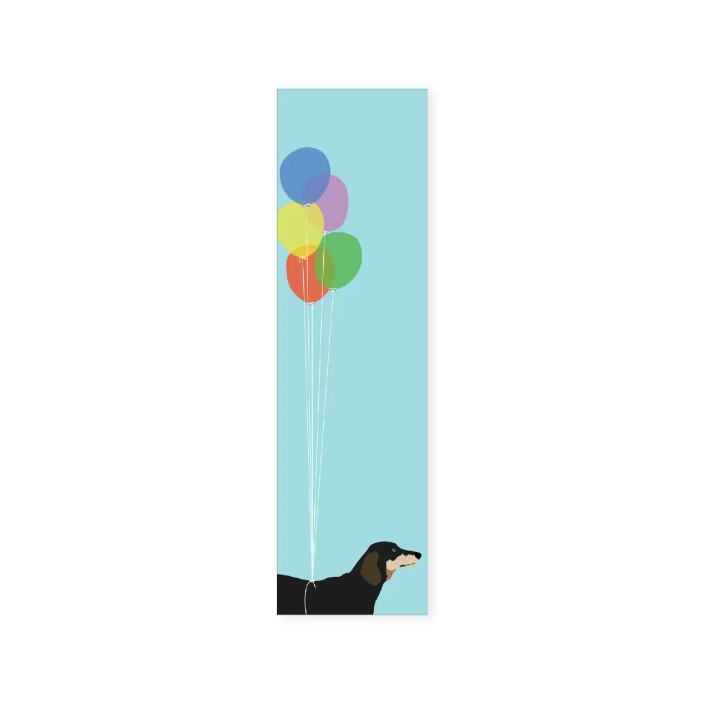 Dachshund With Balloons Bookmark Apartment 2 Cards Books