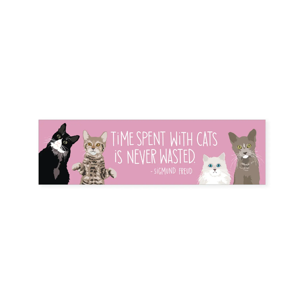 Sigmund Freud Time With Cats Quote Bookmark Apartment 2 Cards Books