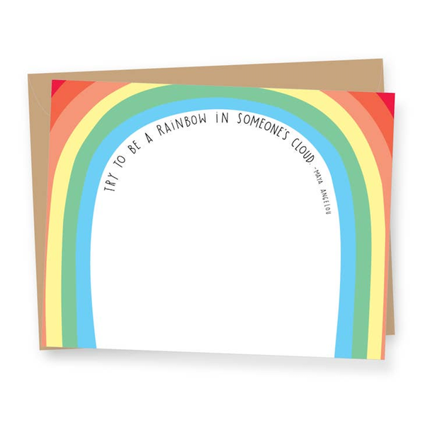 Maya Angelou Rainbow Quote Blank Flat Boxed Cards Apartment 2 Cards Cards - Boxed Cards