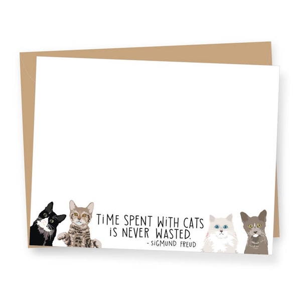Sigmund Freud Cats Quote Blank Flat Boxed Cards Apartment 2 Cards Cards - Boxed Cards