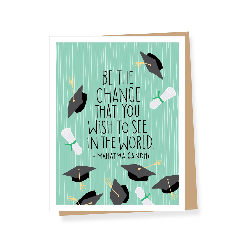 Mahatma Gandhi Quote Graduation Card Apartment 2 Cards Cards - Graduation