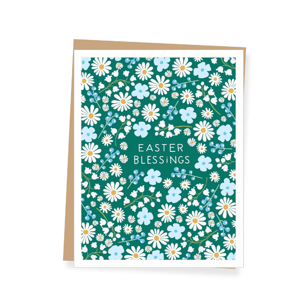 Blessings White Daisies Easter Card Apartment 2 Cards Cards - Holiday - Easter