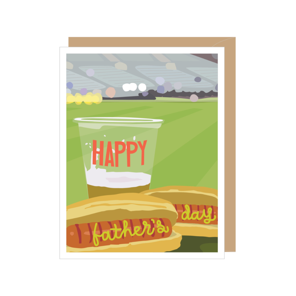 Stadium Beer and Hot Dogs Father's Day Card Apartment 2 Cards Cards - Holiday - Father's Day