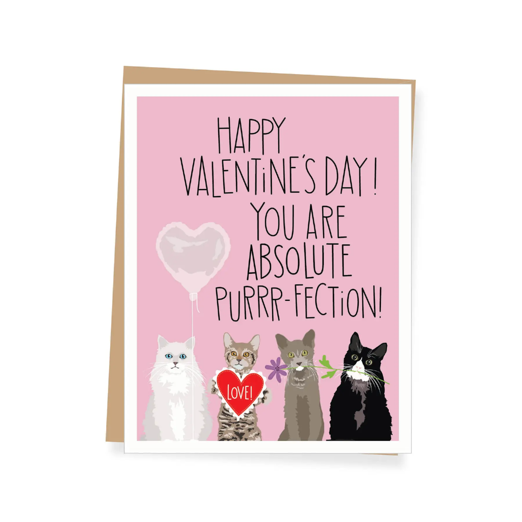 Cat Purrrfection Valentine's Day Card Apartment 2 Cards Cards - Holiday - Valentine's Day