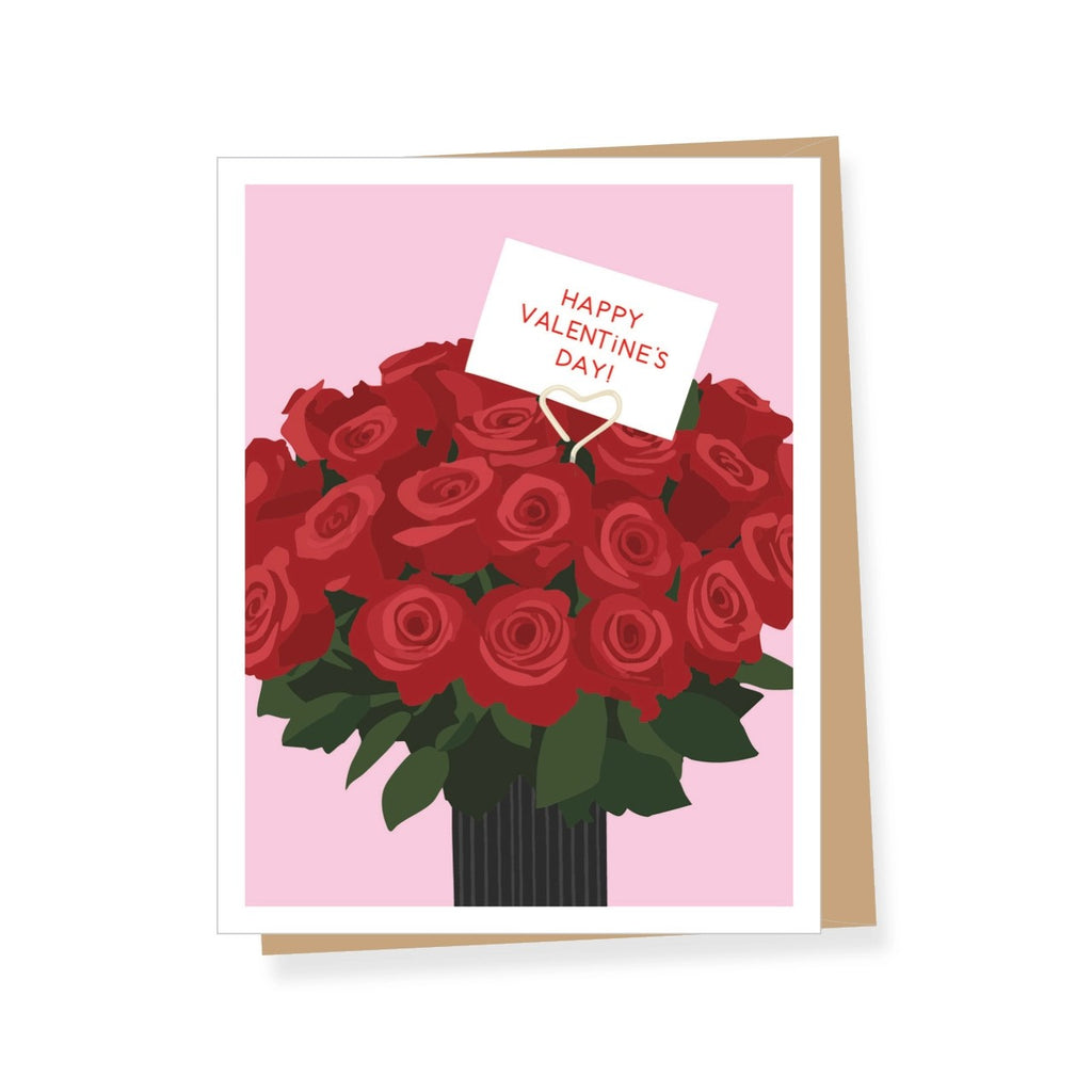 Rose Bouquet Valentine's Day Card Apartment 2 Cards Cards - Holiday - Valentine's Day