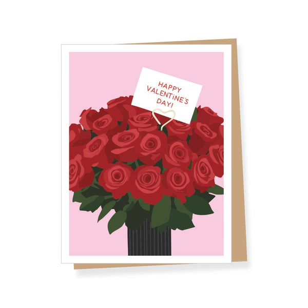 Rose Bouquet Valentine's Day Card Apartment 2 Cards Cards - Holiday - Valentine's Day