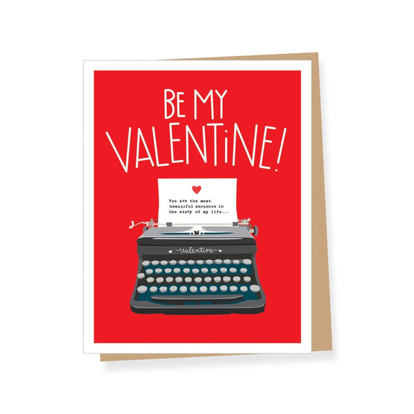 Typewriter Beautiful Sentence Valentine's Day Card Apartment 2 Cards Cards - Holiday - Valentine's Day
