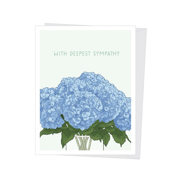 Blue Hydrangea Sympathy Card Apartment 2 Cards Cards - Sympathy