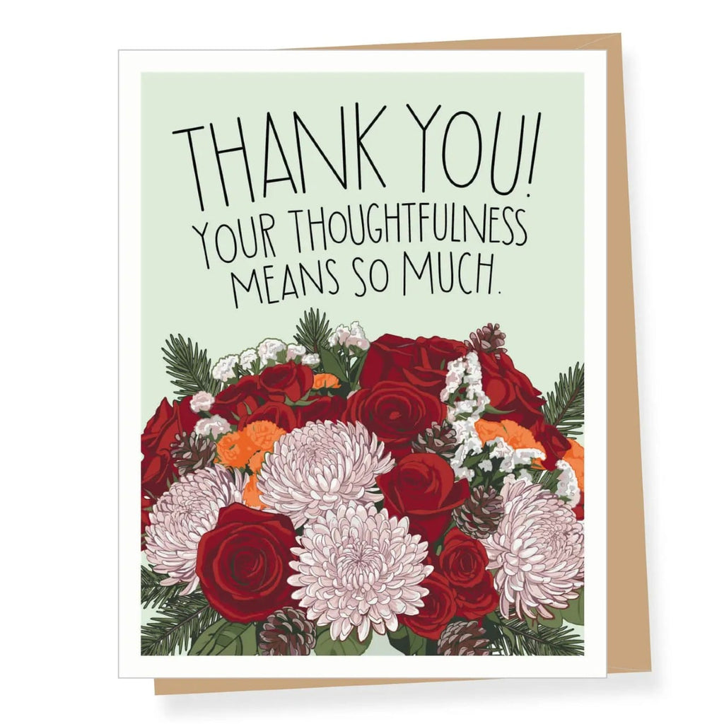 Winter Floral Thank You Card Apartment 2 Cards Cards - Thank You