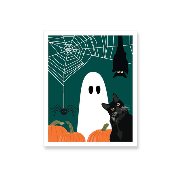 Halloween Ghost Sticker Apartment 2 Cards Impulse - Decorative Stickers