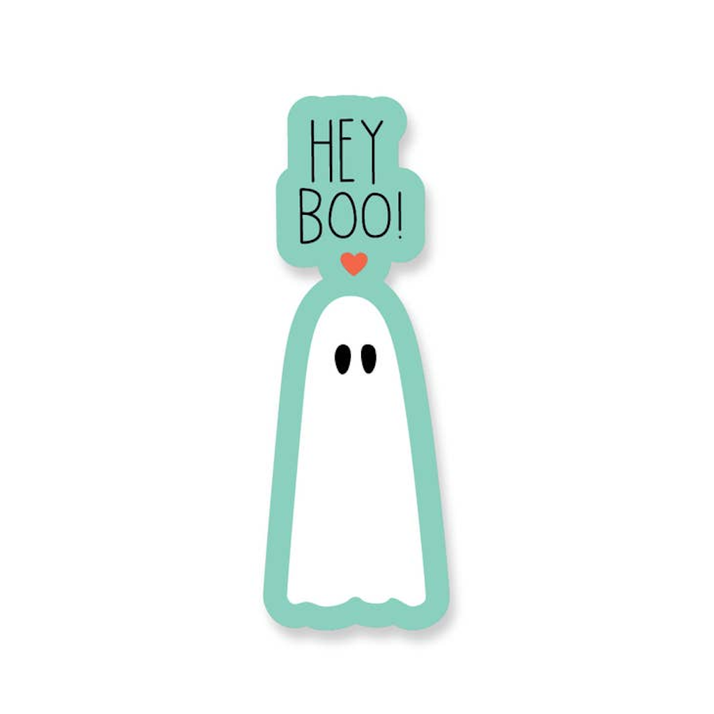 Halloween Hey Boo Ghost Sticker Apartment 2 Cards Impulse - Decorative Stickers