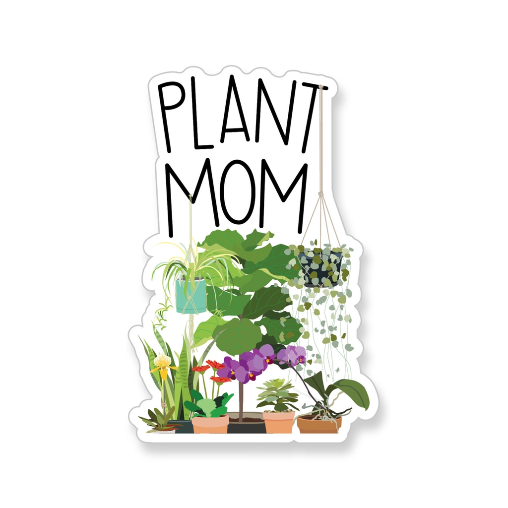 house plants for mom Plant Mom Lush Houseplants Sticker