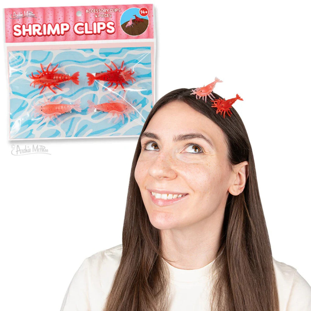 Shrimp Hair Clips Archie McPhee Apparel & Accessories - Hair Accessories - Hair Claws & Clips