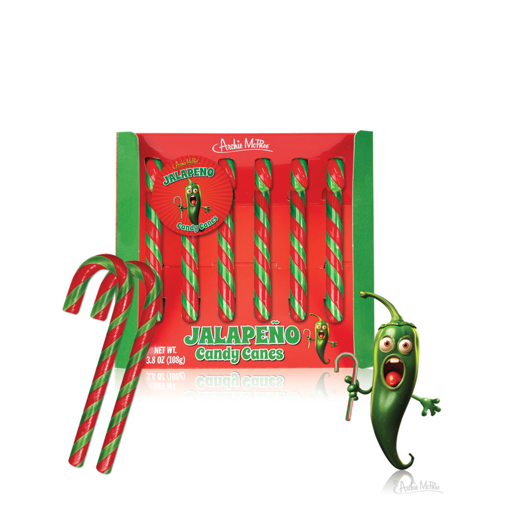 Jalapeno Candy Canes Archie McPhee Candy, Chocolate & Gum