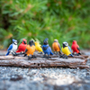 A Collection of Mini Garden Birds Toys Archie McPhee Toys & Games - Action & Toy Figures