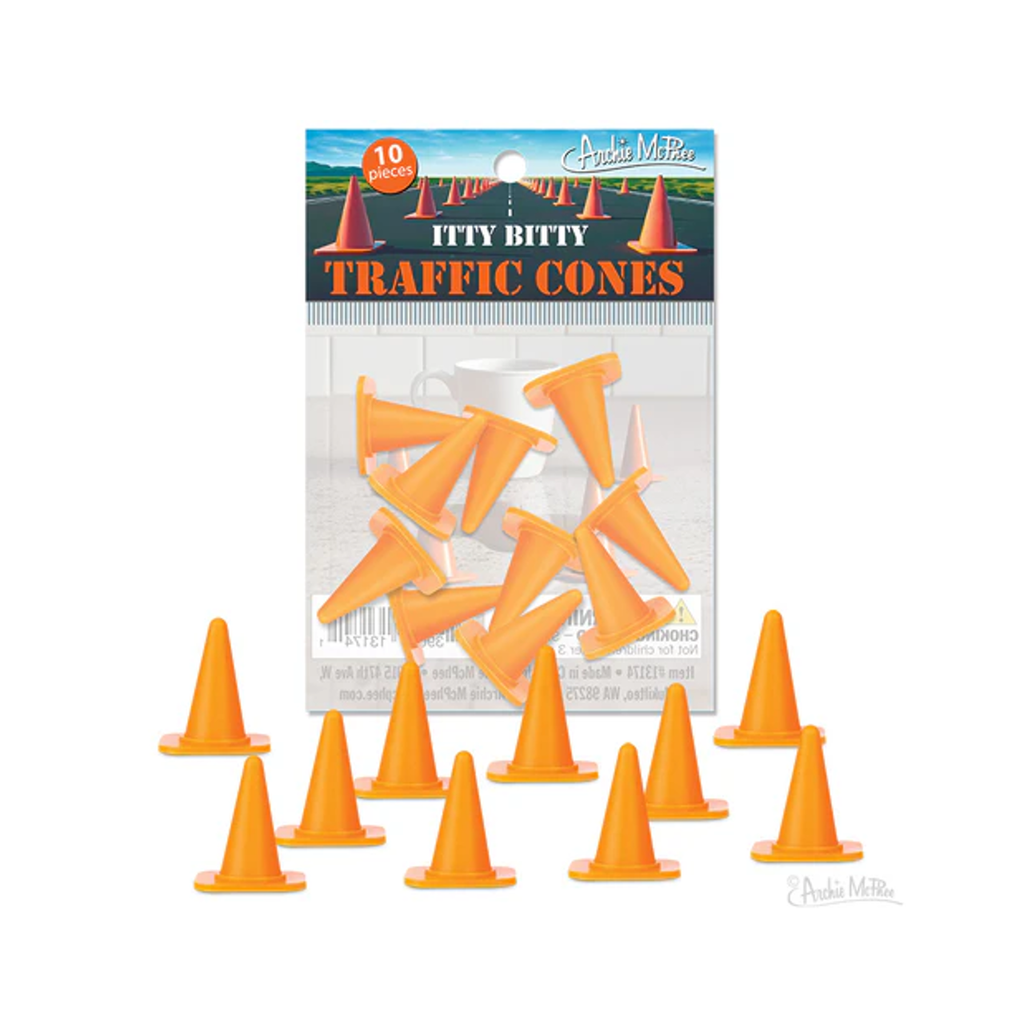 Itty Bitty Traffic Cones Toy Archie McPhee Toys & Games - Action & Toy Figures