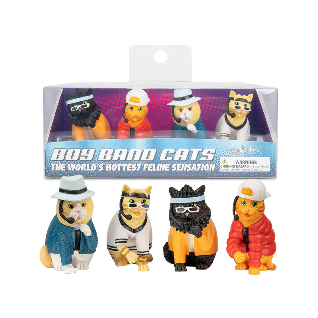 Boy Band Cats Figures Archie McPhee Toys & Games