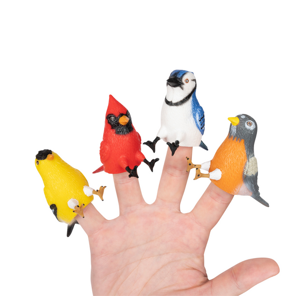 ACC FINGER BIRD FEEDER BIRDS ASSORTED Archie McPhee Toys & Games - Finger Puppets - Animals