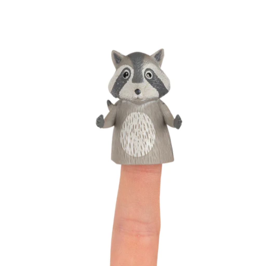 Finger Raccoon - Assorted Archie McPhee Toys & Games - Finger Puppets - Animals