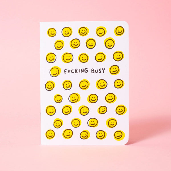 Fucking Busy Smiley Faces B6 Blank Softcover Notebook Ashkahn Books - Blank Notebooks & Journals
