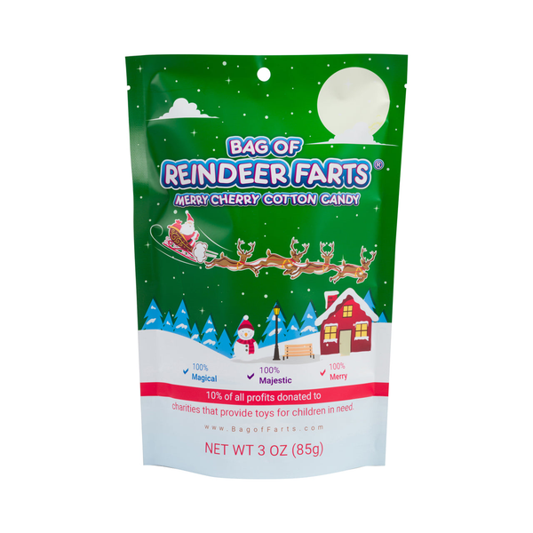 Bag Of Reindeer Farts Cotton Candy Bag Of Farts Candy, Chocolate & Gum - Holiday