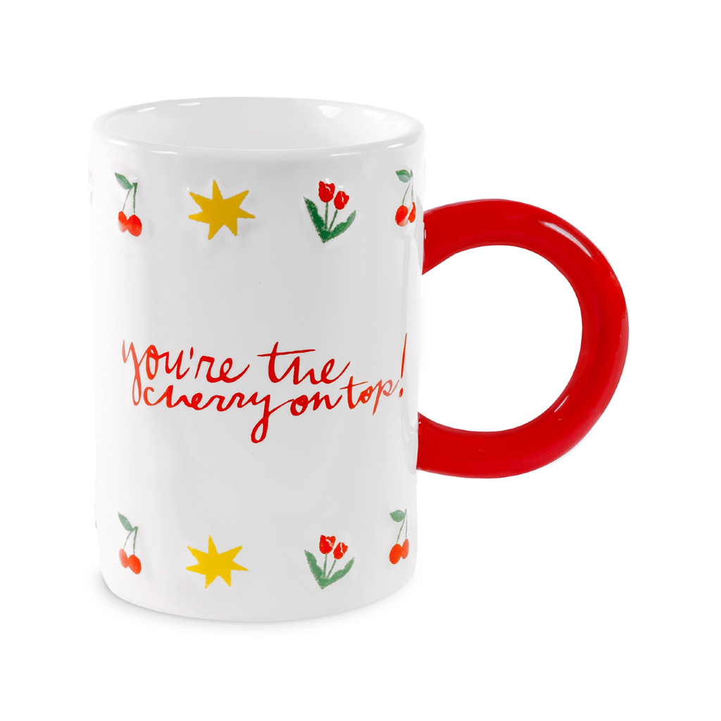 Cherry On Top Ceramic Mug Ban.do Home - Mugs & Glasses