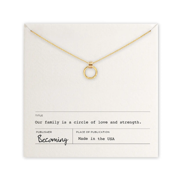 Gold circle necklace meaning deals