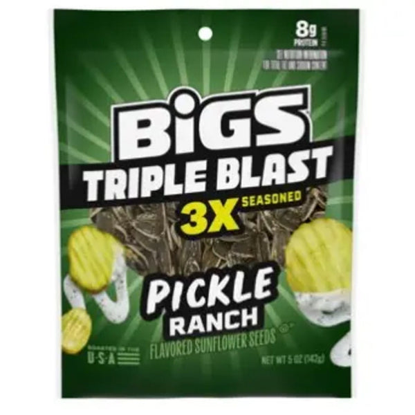 Bigs Triple Blast Pickle Ranch Sunflower Seeds Bigs Candy, Chocolate & Gum