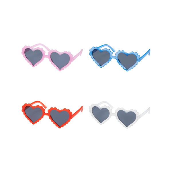 Dotted Heart Frame Sunglasses - Kids Blue Gem Sunglasses Apparel & Accessories - Summer - Sunglasses