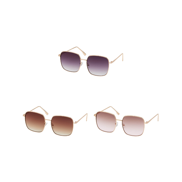 Jade Fancy Metal Square Sunglasses - Adult Blue Gem Sunglasses Apparel & Accessories - Summer - Sunglasses