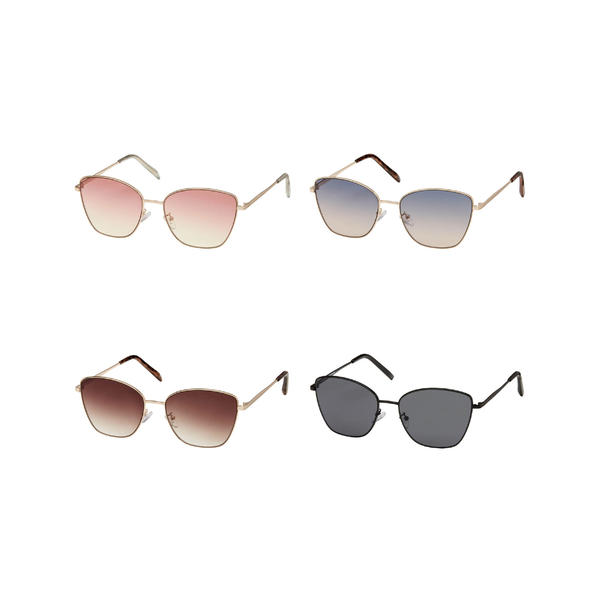 Jade Metal Cat Eye Sunglasses - Adult Blue Gem Sunglasses Apparel & Accessories - Summer - Sunglasses