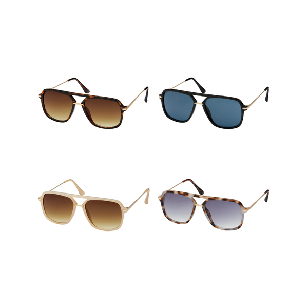 Jade Modern Square Aviator Sunglasses - Adult Blue Gem Sunglasses Apparel & Accessories - Summer - Sunglasses