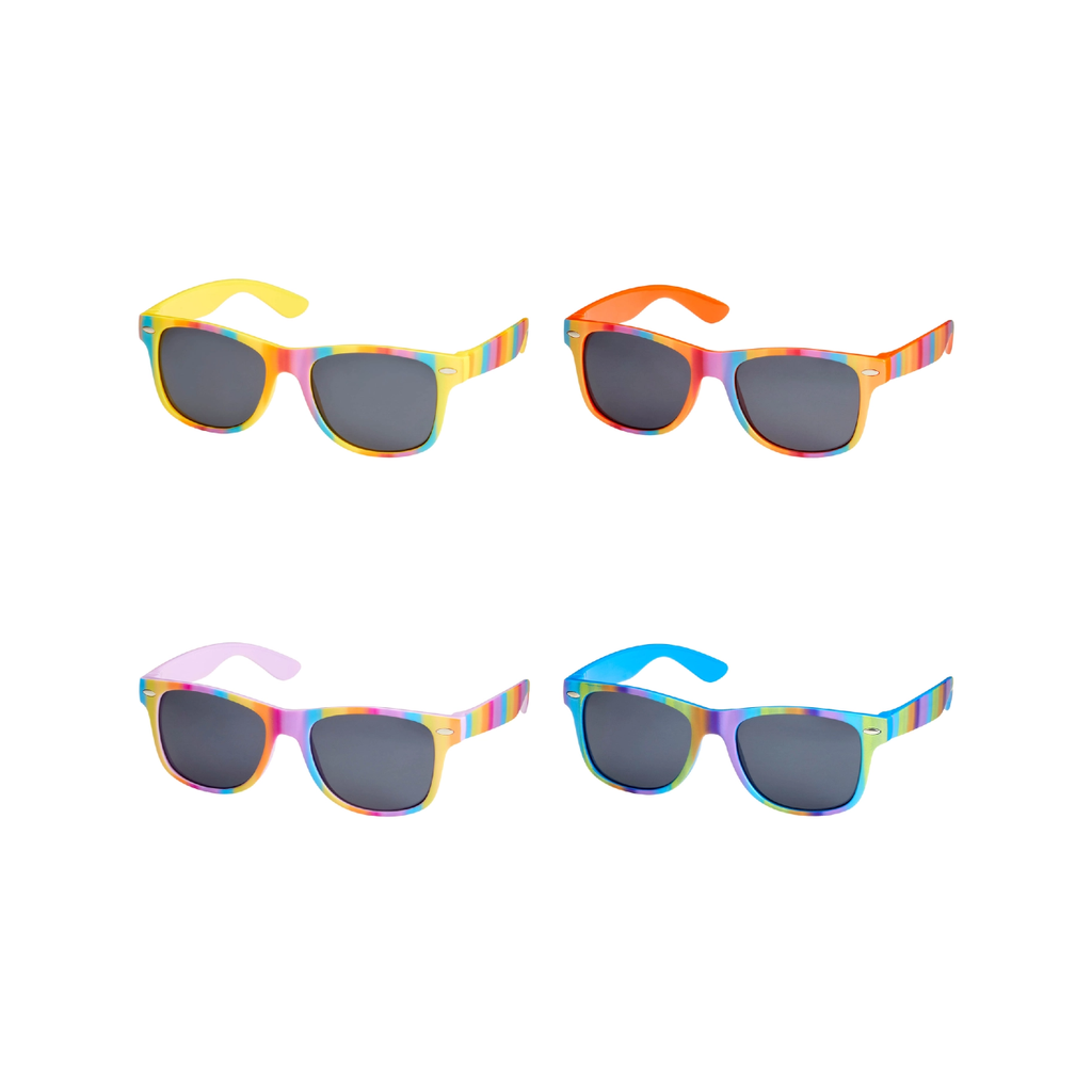 Rainbow Stripe Sunglasses - Kids Blue Gem Sunglasses Apparel & Accessories - Summer - Sunglasses
