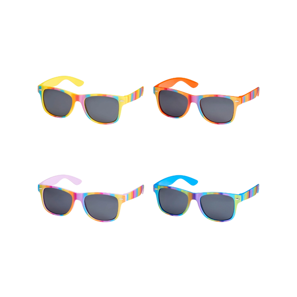 Rainbow Stripe Sunglasses - Kids Blue Gem Sunglasses Apparel & Accessories - Summer - Sunglasses