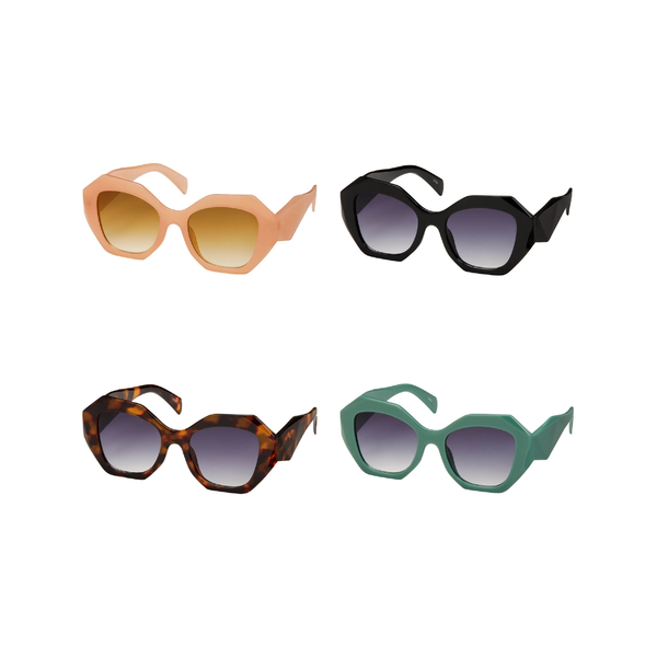 Rose Angled Cat Eye Sunglasses - Adult Blue Gem Sunglasses Apparel & Accessories - Summer - Sunglasses