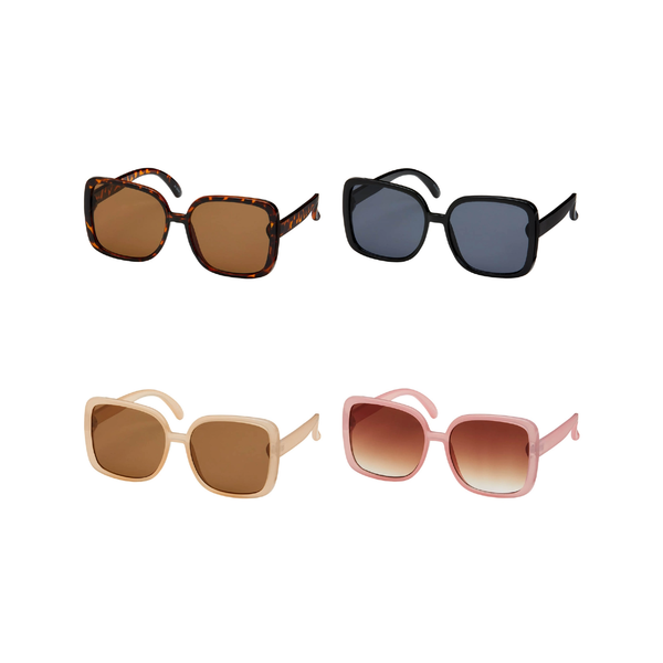 Rose Oversized Square Sunglasses - Adult Blue Gem Sunglasses Apparel & Accessories - Summer - Sunglasses