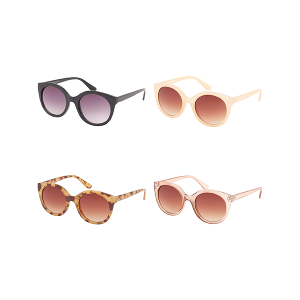 Rose Round Cat Eye Crystal Colors Sunglasses - Adult Blue Gem Sunglasses Apparel & Accessories - Summer - Sunglasses