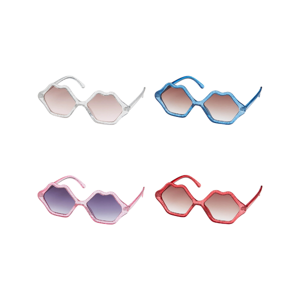 Vintage Glitter Lips Sunglasses - Adult Blue Gem Sunglasses Apparel & Accessories - Summer - Sunglasses