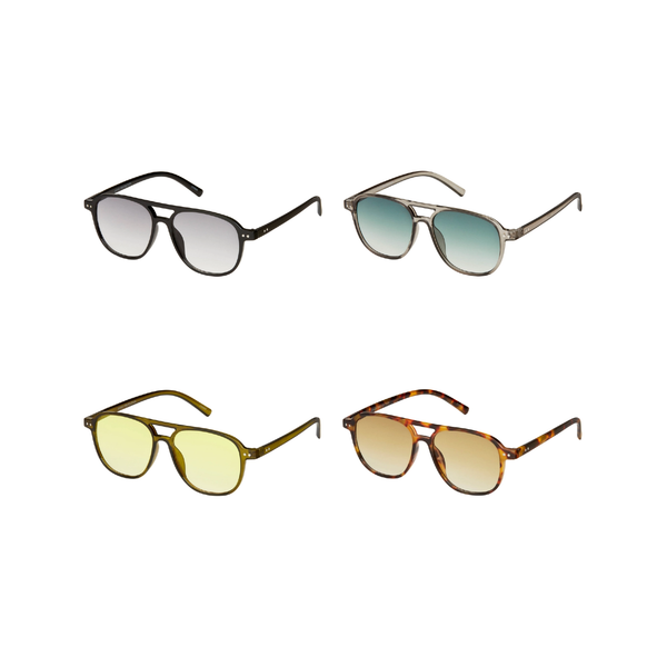 Weekend Plastic Aviator With Color Lens Sunglasses - Adult Blue Gem Sunglasses Apparel & Accessories - Summer - Sunglasses