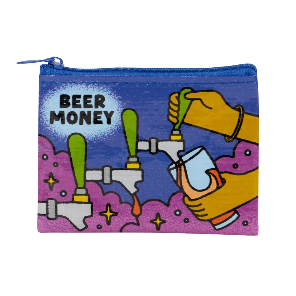 Beer Money Taps Coin Purse Blue Q Apparel & Accessories - Bags - Coin Purses