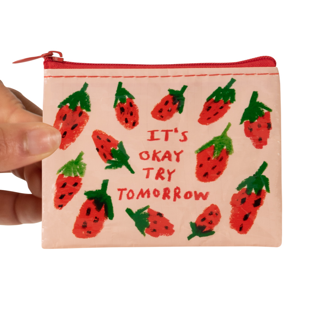 It's Ok Try Tomorrow Coin Purse Blue Q Apparel & Accessories - Bags - Coin Purses & Wallets