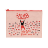 Bad A** Woman Who Takes Care Of Everyone Zipper Pouch Blue Q Apparel & Accessories - Bags - Pouches & Cases