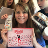 Bad A** Woman Who Takes Care Of Everyone Zipper Pouch Blue Q Apparel & Accessories - Bags - Pouches & Cases