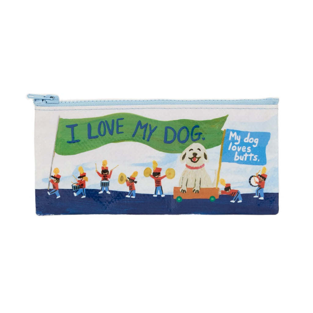 My Dog Loves Butts Pencil Case Blue Q Apparel & Accessories - Bags - Pouches & Cases - Pen & Pencil Cases