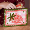 Strawberry Clouds Zipper Pouch Blue Q Apparel & Accessories - Bags - Pouches & Cases